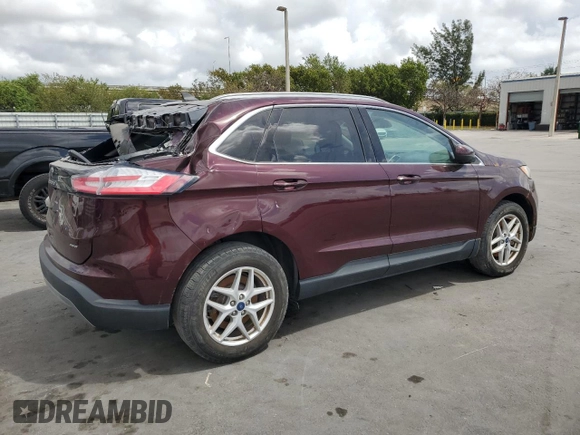 2021 Ford Edge SEL with VIN 2FMPK4J97MBA23790, listed as a Copart auction lot 51665305 with 71,637 mi miles and Salvage Title. Bid and sale history available at carsss.com. Image 3.