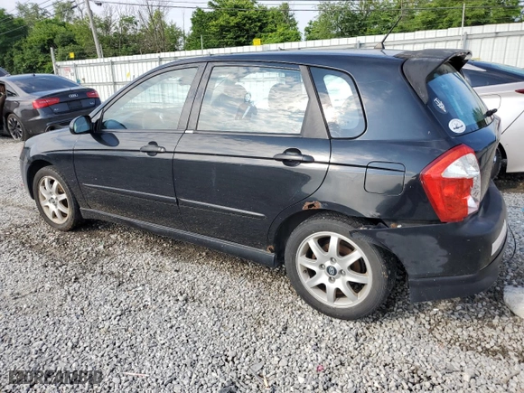 2005 Kia Spectra with VIN KNAFE161155153320, listed as a Copart auction lot 55231794 with 149,492 mi miles and Salvage Title. Bid and sale history available at carsss.com. Image 2.