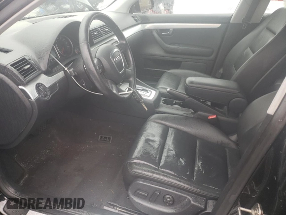 2008 Audi A4 2.0T with VIN WAUDF78E88A127977, listed as a Copart auction lot 58024455 with 177,280 mi miles and Salvage title. Bid and sale history available at DreamBid. Image 7.