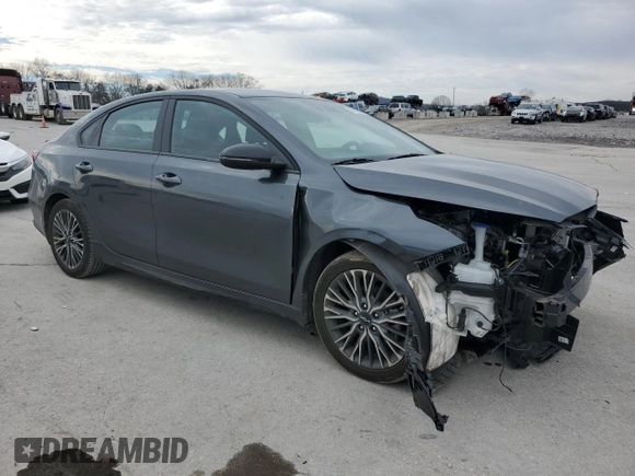2023 Kia Forte GT-Line with VIN 3KPF54AD8PE622089, listed as a Copart auction lot 45169965 with 19,787 mi miles and Salvage Title. Bid and sale history available at carsss.com. Image 4.