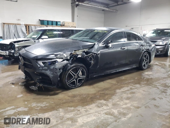 2019 Mercedes-Benz CLS with VIN WDD2J5KBXKA007137, listed as a Copart auction lot 86381034 with 37,462 mi miles and Salvage Title. Bid and sale history available at carsss.com. Image 1.