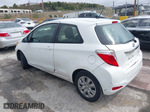 2013 Toyota Yaris L with VIN JTDJTUD31DD554542, listed as a IAAI auction lot 41795456 with 1 mi miles. Bid and sale history available at carsss.com. Image 3.