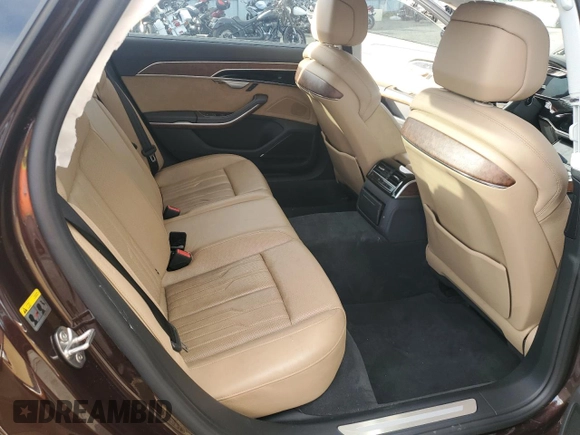 2019 Audi A8 L with VIN WAU8DAF82KN009487, listed as a Copart auction lot 48013045 with 44,362 mi miles and Clean Title. Bid and sale history available at carsss.com. Image 10.