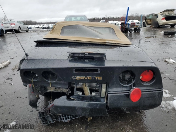 1987 Chevrolet Corvette with VIN 1G1YY3184H5119288, listed as a Copart auction lot 45191605 with 52,340 mi miles and Salvage Title. Bid and sale history available at carsss.com. Image 6.