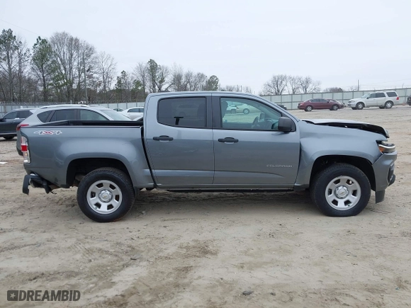 2021 Chevrolet Colorado 4WD Work Truck with VIN 1GCGTBENXM1143107, listed as a IAAI auction lot 41152936 with 47,148 mi miles. Bid and sale history available at carsss.com. Image 13.
