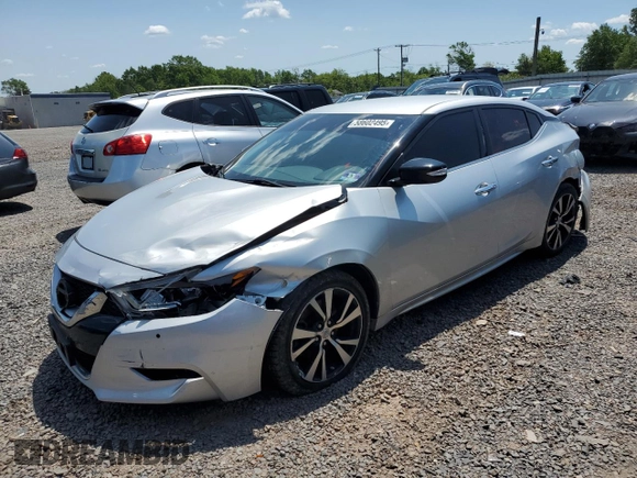 2017 Nissan Maxima Platinum with VIN 1N4AA6APXHC444065, listed as a Copart auction lot 58602495 with 93,446 mi miles and Salvage title. Bid and sale history available at DreamBid. Image 1.