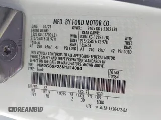 2022 Ford Transit Connect XLT with VIN NM0GS9F28N1514084, listed as a IAAI auction lot 42248331 with 43,395 mi miles and . Bid and sale history available at DreamBid. Image 9.