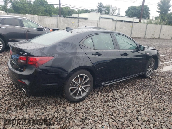 2020 Acura TLX w/A-Spec Pkg with VIN 19UUB3F69LA003178, listed as a Copart auction lot 66671384 with 37,812 mi miles and Salvage Title. Bid and sale history available at carsss.com. Image 3.