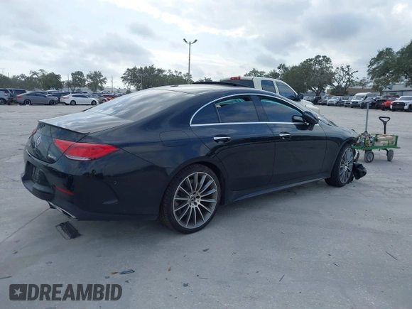 2019 Mercedes-Benz CLS with VIN WDD2J5KB2KA035689, listed as a IAAI auction lot 41263237 with 57,609 mi miles. Bid and sale history available at carsss.com. Image 4.