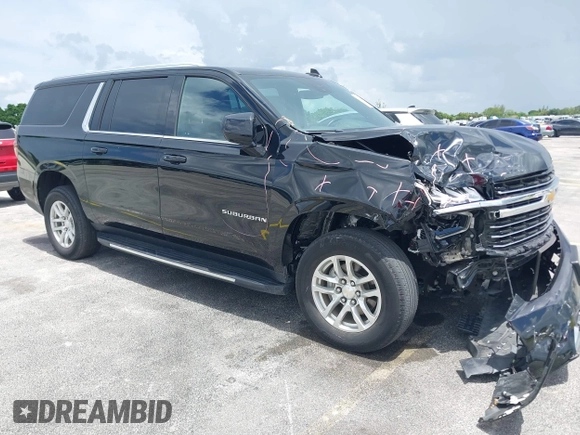2023 Chevrolet Suburban LT with VIN 1GNSKCKD4PR382714, listed as a IAAI auction lot 42739708 with 58,318 mi miles and . Bid and sale history available at DreamBid. Image 1.