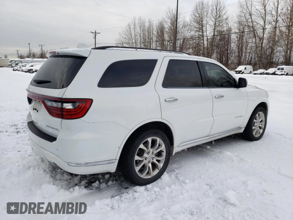 2017 Dodge Durango Citadel with VIN 1C4SDJETXHC611282, listed as a Copart auction lot 78170864 with 73,939 mi miles and Clean Title. Bid and sale history available at carsss.com. Image 3.