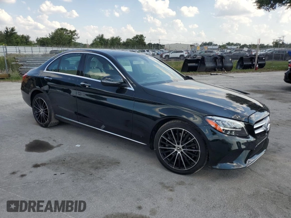 2019 Mercedes-Benz C 300 with VIN 55SWF8DB6KU316217, listed as a Copart auction lot 57811325 with 43,054 mi miles and Salvage title. Bid and sale history available at DreamBid. Image 4.