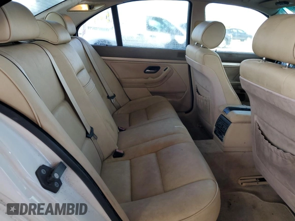 2001 BMW 5 Series 525iA with VIN WBADT43451GF58014, listed as a Copart auction lot 46687415 with 230,231 mi miles and Salvage Title. Bid and sale history available at carsss.com. Image 10.
