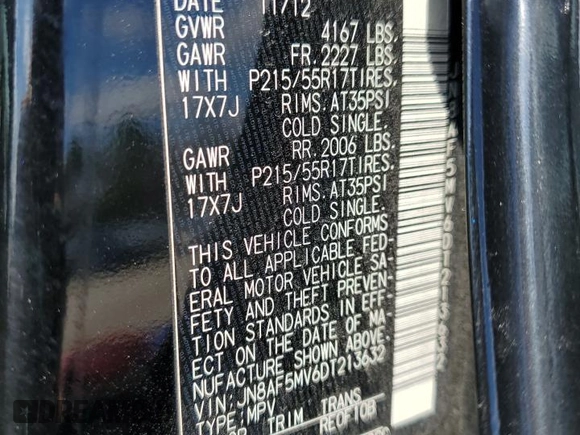2013 Nissan Juke SV with VIN JN8AF5MV6DT213632, listed as a Copart auction lot 53706695 with 151,304 mi miles and Clean Title. Bid and sale history available at carsss.com. Image 14.