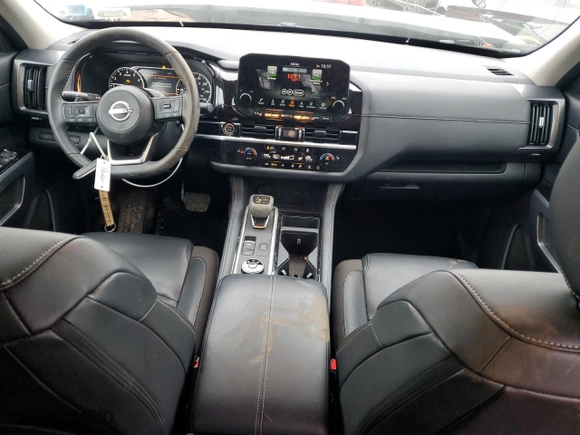 2024 Nissan Pathfinder SL with VIN 5N1DR3CC2RC280249, listed as a Copart auction lot 49300215 with 6,479 mi miles and Salvage Title. Bid and sale history available at carsss.com. Image 8.