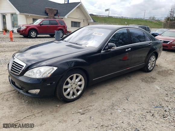 2008 Mercedes-Benz S-Class 5.5L V8 with VIN WDDNG86X98A188968, listed as a Copart auction lot 54815655 with 187,815 mi miles and Clean Title. Bid and sale history available at carsss.com. Image 1.