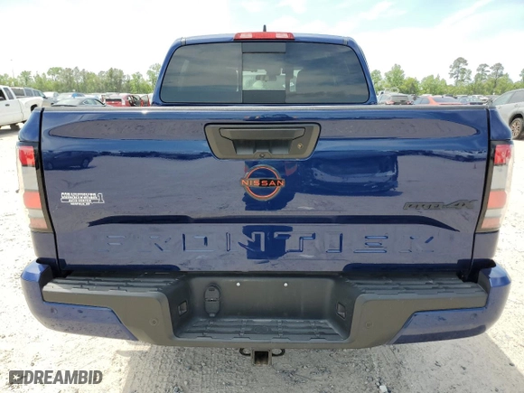 2023 Nissan Frontier PRO-4X with VIN 1N6ED1EK8PN672862, listed as a Copart auction lot 52718105 with 17,855 mi miles and Salvage Title. Bid and sale history available at carsss.com. Image 6.
