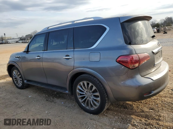 2016 Infiniti QX80 with VIN JN8AZ2NE4G9126706, listed as a Copart auction lot 48589555 with 151,940 mi miles and Salvage Title. Bid and sale history available at DreamBid. Image 2.