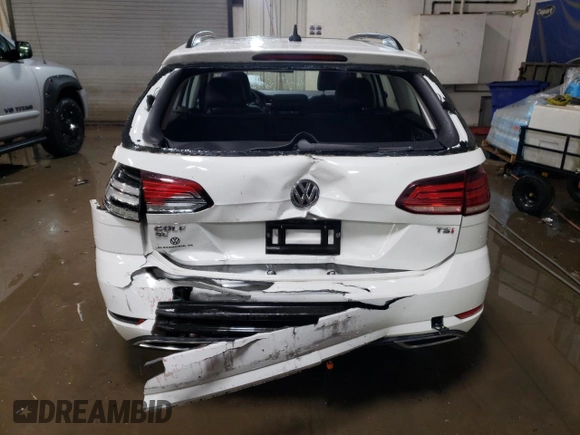 2018 Volkswagen Golf SportWagen S with VIN 3VWD17AU4JM761649, listed as a Copart auction lot 46171765 with 38,628 mi miles and Salvage Title. Bid and sale history available at carsss.com. Image 6.