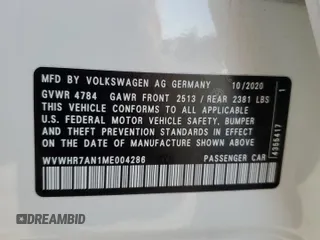 2021 Volkswagen Arteon SEL R-Line with VIN WVWHR7AN1ME004286, listed as a Copart auction lot 80378194 with 31,313 mi miles and Salvage title. Bid and sale history available at DreamBid. Image 14.