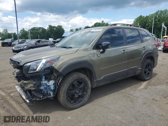 2023 Subaru Forester Wilderness with VIN JF2SKAMC3PH470954, listed as a Copart auction lot 62532295 with 22,703 mi miles and Salvage title. Bid and sale history available at DreamBid. Image 1.