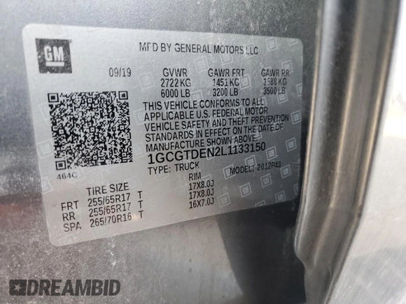2020 Chevrolet Colorado 4WD Z71 z VIN 1GCGTDEN2L1133150, wystawiony jako Copart lot #46129875 z przebiegiem 78 011 mil mil oraz Szkoda całkowita • Salvage title. Historia ofert i sprzedaży dostępna na DreamBid. Obrazek 14.