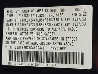 2012 Acura RDX with VIN 5J8TB2H24CA000446, listed as a IAAI auction lot 41958767 with 129,447 mi miles. Bid and sale history available at carsss.com. Image 9.