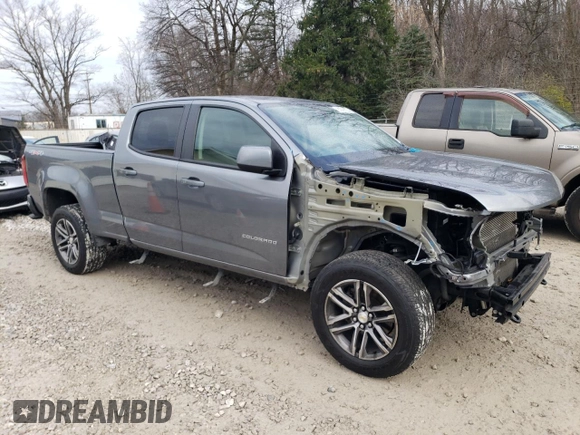 2021 Chevrolet Colorado 4WD Work Truck with VIN 1GCGTBEN2M1275066, listed as a Copart auction lot 80666024 with 44,442 mi miles and Salvage title. Bid and sale history available at DreamBid. Image 4.