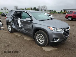 2020 Chevrolet Traverse LT Cloth with VIN 1GNERGKW6LJ126505, listed as a Copart auction lot 55295755 with 33,267 mi miles and Non repairable. Bid and sale history available at DreamBid. Image 4.