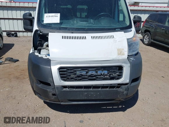 2017 Ram ProMaster Cargo with VIN 3C6TRVDGXHE539159, listed as a IAAI auction lot 41848586 with 263,092 mi miles and . Bid and sale history available at carsss.com. Image 6.