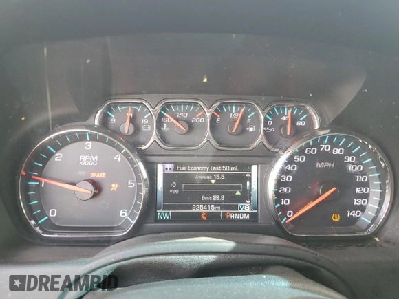2015 Chevrolet Suburban LT with VIN 1GNSKJKC4FR691285, listed as a Copart auction lot 53137615 with 225,415 mi miles and Salvage Title. Bid and sale history available at DreamBid. Image 9.