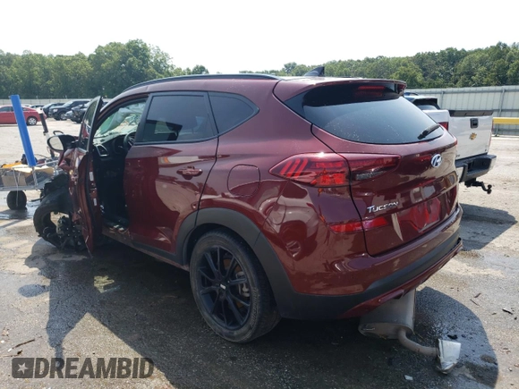 2019 Hyundai Tucson Sport z VIN KM8J3CAL5KU969225, wystawiony jako Copart lot #60997553 z przebiegiem Nie podano mil oraz Szkoda całkowita • Salvage title. Historia ofert i sprzedaży dostępna na DreamBid. Obrazek 2.
