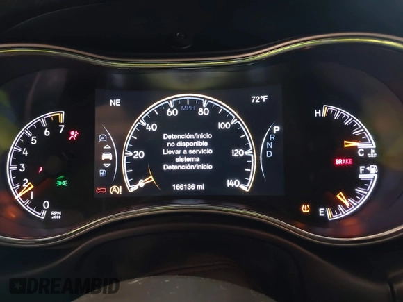2017 Jeep Grand Cherokee Laredo with VIN 1C4RJFAG2HC786171, listed as a IAAI auction lot 40746519 with 166,136 mi miles. Bid and sale history available at carsss.com. Image 7.
