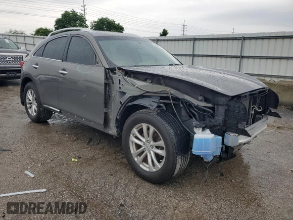 2016 Infiniti QX70 with VIN JN8CS1MW4GM751993, listed as a Copart auction lot 56351675 with Not provided miles and Salvage title. Bid and sale history available at DreamBid. Image 4.