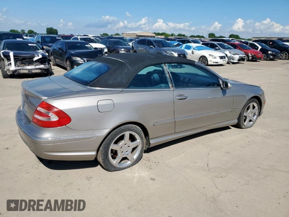 2005 Mercedes-Benz CLK 500 with VIN WDBTK75J75F147923, listed as a Copart auction lot 53743485 with 181,045 mi miles and Clean title. Bid and sale history available at DreamBid. Image 3.