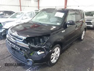 2015 Kia Soul + with VIN KNDJP3A54F7230152, listed as a IAAI auction lot 41805581 with 136,491 mi miles. Bid and sale history available at carsss.com. Image 2.