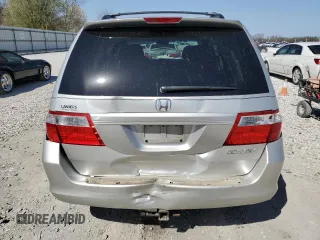 2005 Honda Odyssey EX-L with VIN 5FNRL38675B411705, listed as a Copart auction lot 50131575 with 142,480 mi miles and Salvage Title. Bid and sale history available at carsss.com. Image 6.