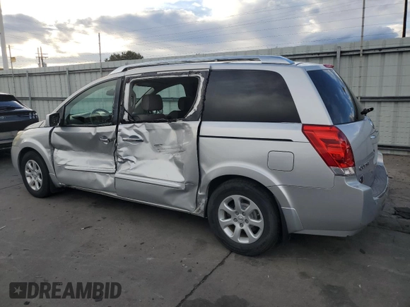 2008 Nissan Quest SL with VIN 5N1BV28U98N113033, listed as a Copart auction lot 75962404 with 132,666 mi miles and Clean Title. Bid and sale history available at carsss.com. Image 2.