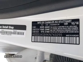 2019 Mercedes-Benz CLA 250 with VIN WDDSJ4GB9KN743255, listed as a IAAI auction lot 42080248 with 88,533 mi miles and . Bid and sale history available at DreamBid. Image 9.