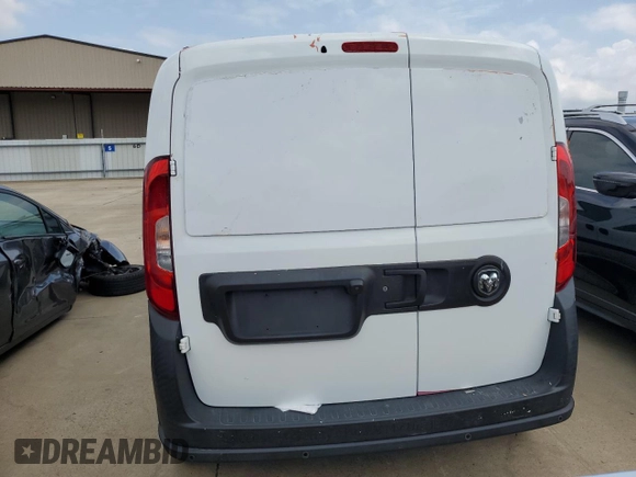 2021 Ram ProMaster City Cargo Tradesman with VIN ZFBHRFAB7M6T72727, listed as a Copart auction lot 66628784 with 57,722 mi miles and Clean Title. Bid and sale history available at DreamBid. Image 6.