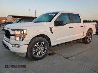 2021 Ford F-150 XL with VIN 1FTEW1C89MKE55077, listed as a Copart auction lot 51331265 with 32,936 mi miles and Salvage Title. Bid and sale history available at carsss.com. Image 1.
