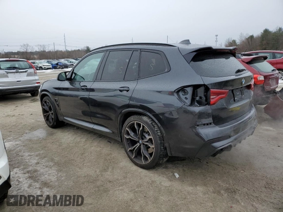 2021 BMW X3 M with VIN 5YMTS0C03M9F04458, listed as a Copart auction lot 42162245 with 52,156 mi miles and Salvage title. Bid and sale history available at DreamBid. Image 2.