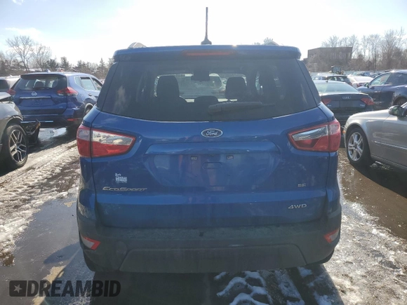 2022 Ford EcoSport SE with VIN MAJ6S3GL7NC456921, listed as a Copart auction lot 44341005 with 28,368 mi miles and Salvage Title. Bid and sale history available at DreamBid. Image 6.