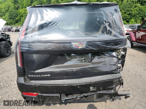 2024 Cadillac Escalade AWD V-Series with VIN 1GYS4HK92RR125835, listed as a Copart auction lot 60098455 with 10,416 mi miles and Salvage title. Bid and sale history available at DreamBid. Image 6.