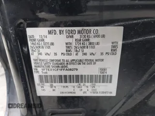 2015 Ford F-150 XL with VIN 1FTEX1CF1FFA08279, listed as a IAAI auction lot 41373351 with 162,291 mi miles. Bid and sale history available at carsss.com. Image 9.
