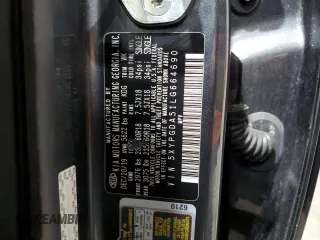 2020 Kia Sorento LX V6 with VIN 5XYPGDA51LG664690, listed as a Copart auction lot 45675565 with 48,553 mi miles and Salvage Title. Bid and sale history available at carsss.com. Image 13.