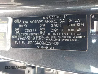 2021 Kia Forte LXS z VIN 3KPF24AD7ME294409, wystawiony jako IAAI lot #42124606 z przebiegiem 91 567 mil mil oraz . Historia ofert i sprzedaży dostępna na DreamBid. Obrazek 9.