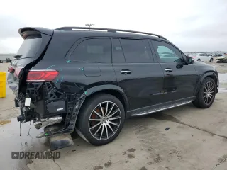 2022 Mercedes-Benz GLS 450 with VIN 4JGFF5KE1NA701996, listed as a Copart auction lot 47044115 with 44,110 mi miles and Salvage title. Bid and sale history available at DreamBid. Image 3.