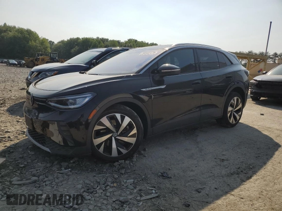 2021 Volkswagen ID.4 Pro S z VIN WVGUNPE28MP063782, wystawiony jako Copart lot #59502475 z przebiegiem 25 516 mil mil oraz Szkoda całkowita • Salvage title. Historia ofert i sprzedaży dostępna na DreamBid. Obrazek 1.
