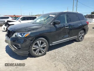 2020 Nissan Pathfinder Platinum with VIN 5N1DR2DN2LC590371, listed as a Copart auction lot 49660975 with 58,598 mi miles and Salvage title. Bid and sale history available at DreamBid. Image 1.